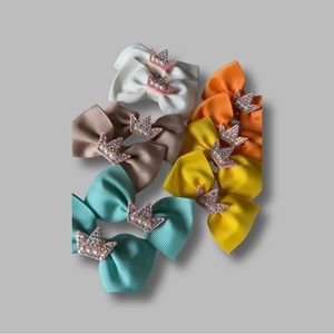 Girl’s Bunny 🐰 TalesUs  Rhinestone Crown 👑 hair clips  10pcs